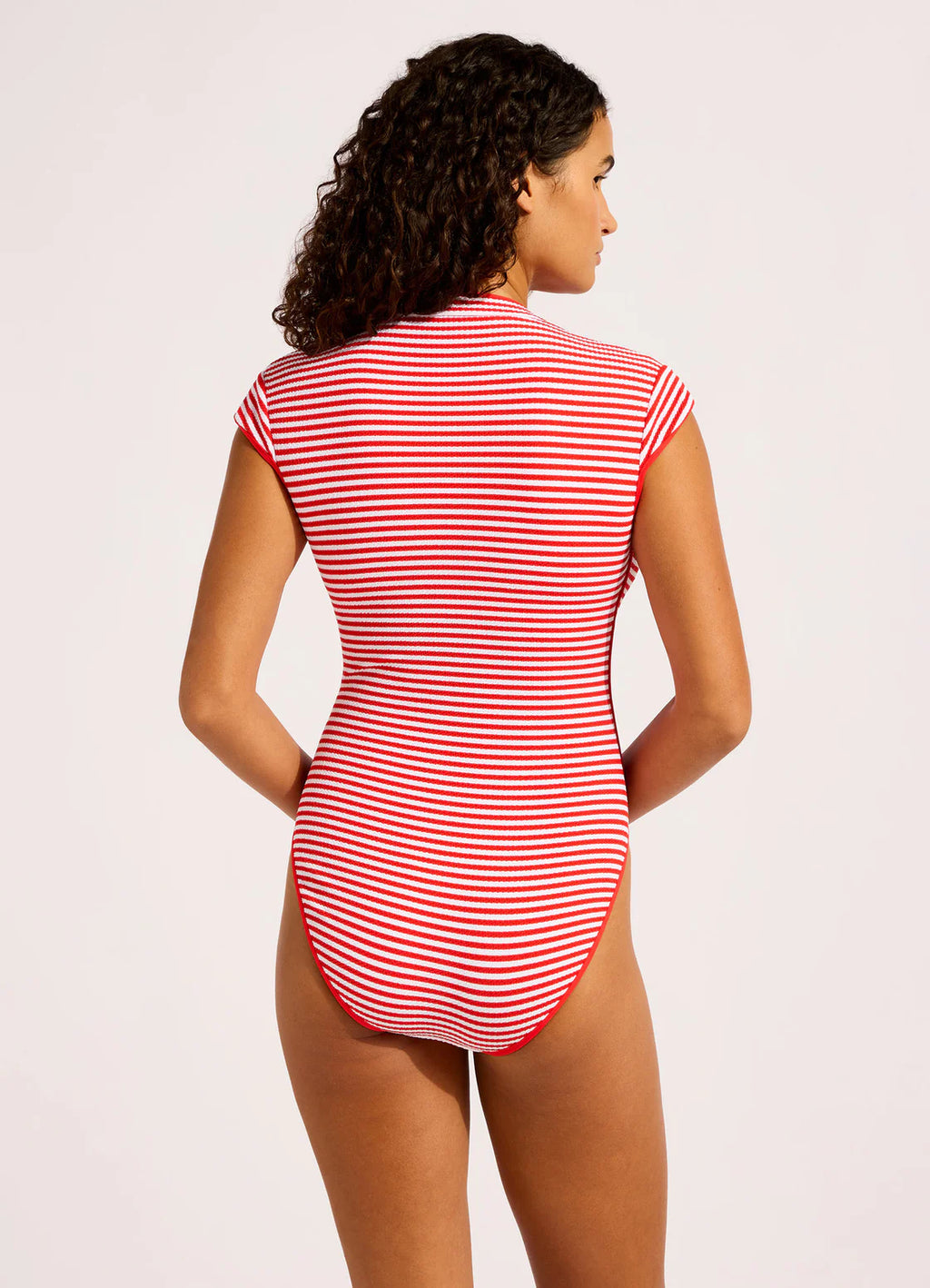 Cap Sleeve Zip Front one piece