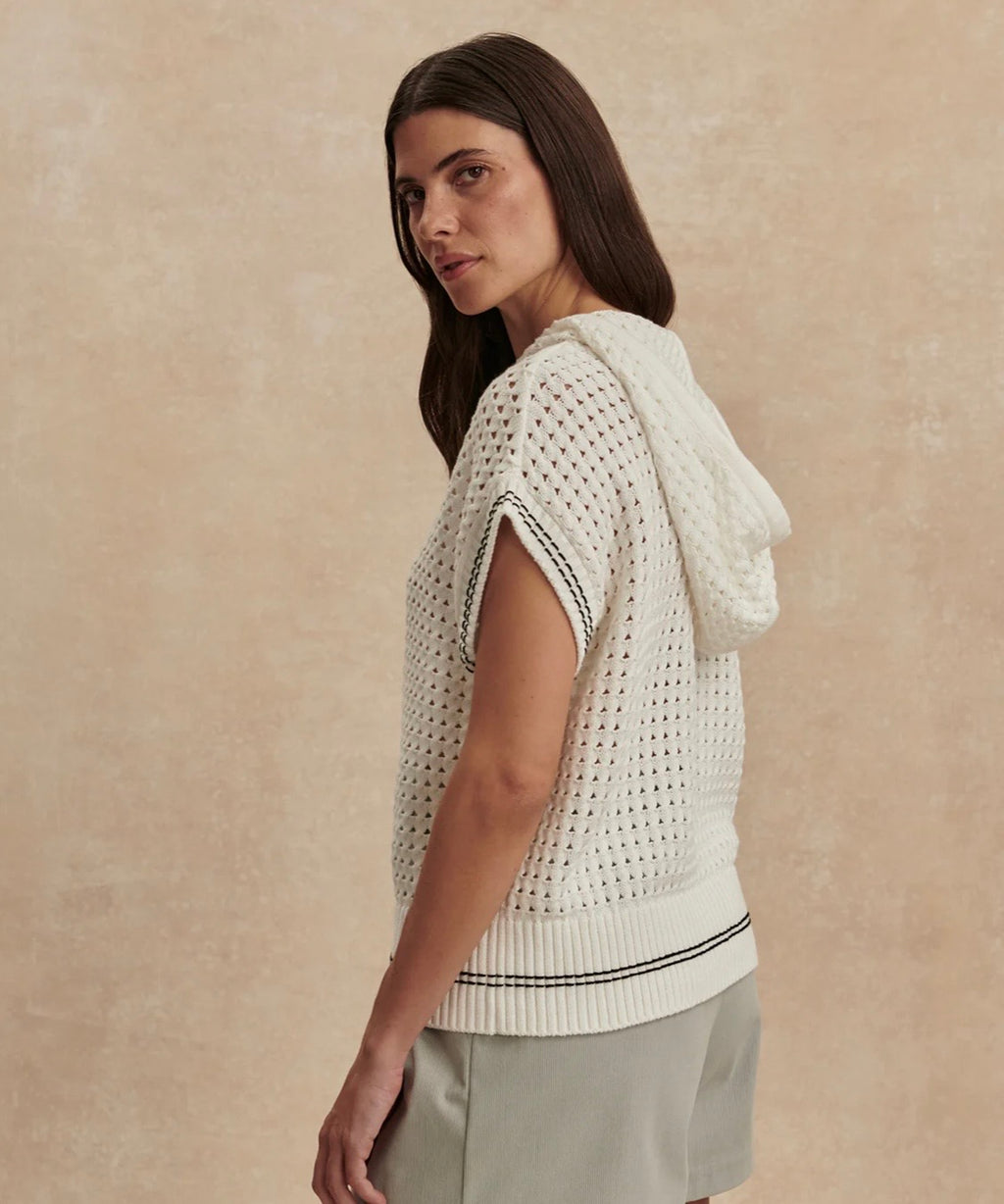 Vittoria Knit Hoodie - Snow White