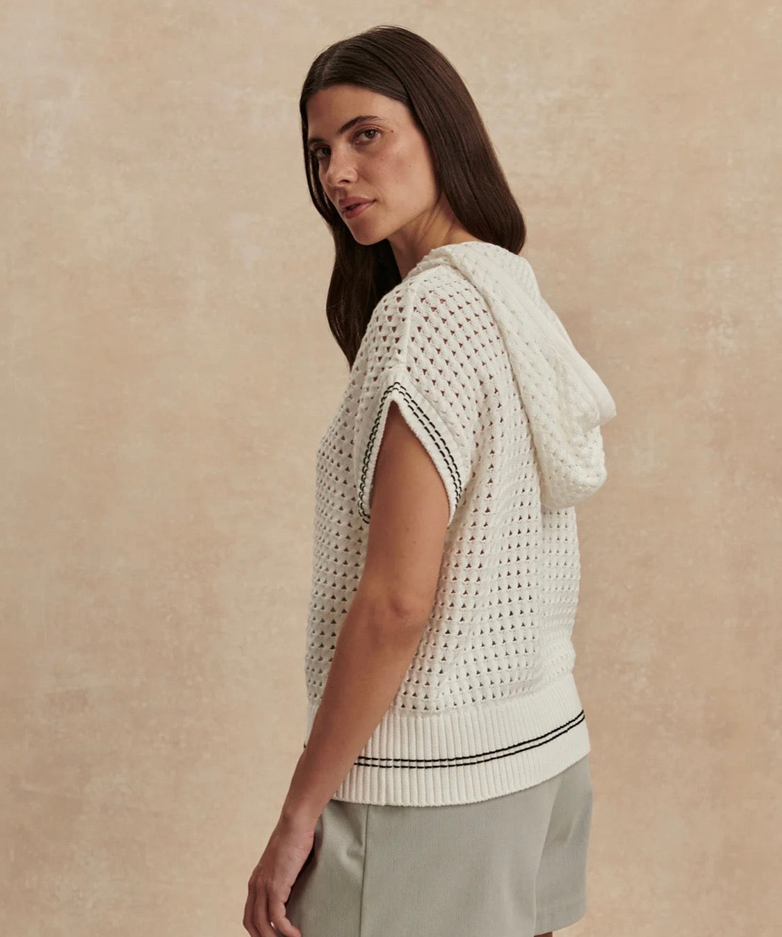 Vittoria Knit Hoodie - Snow White