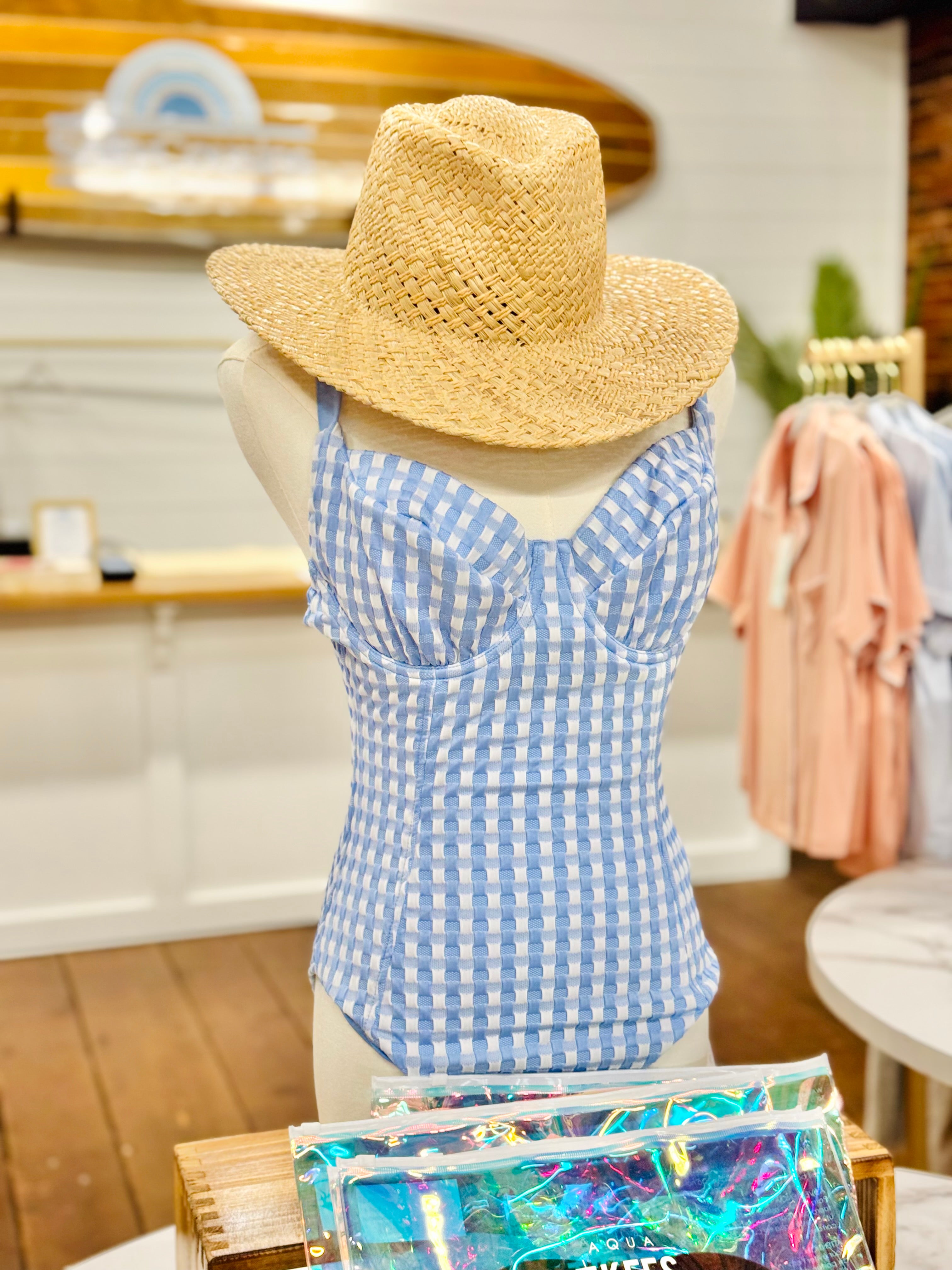 DD One piece - Cornflower Gingham
