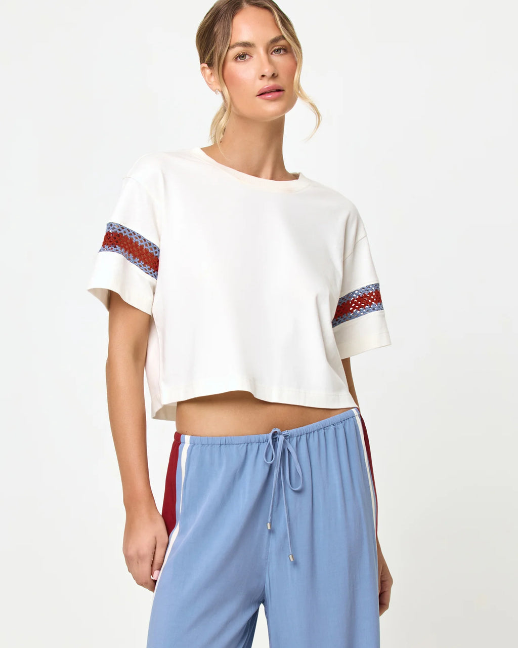 Core Top - Chambray/Cream/Dusty Fig