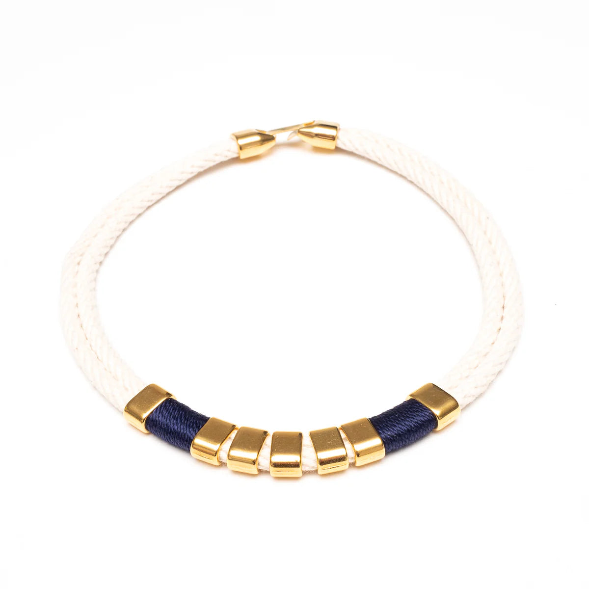 Beech Rope Necklace - Navy/Ivory
