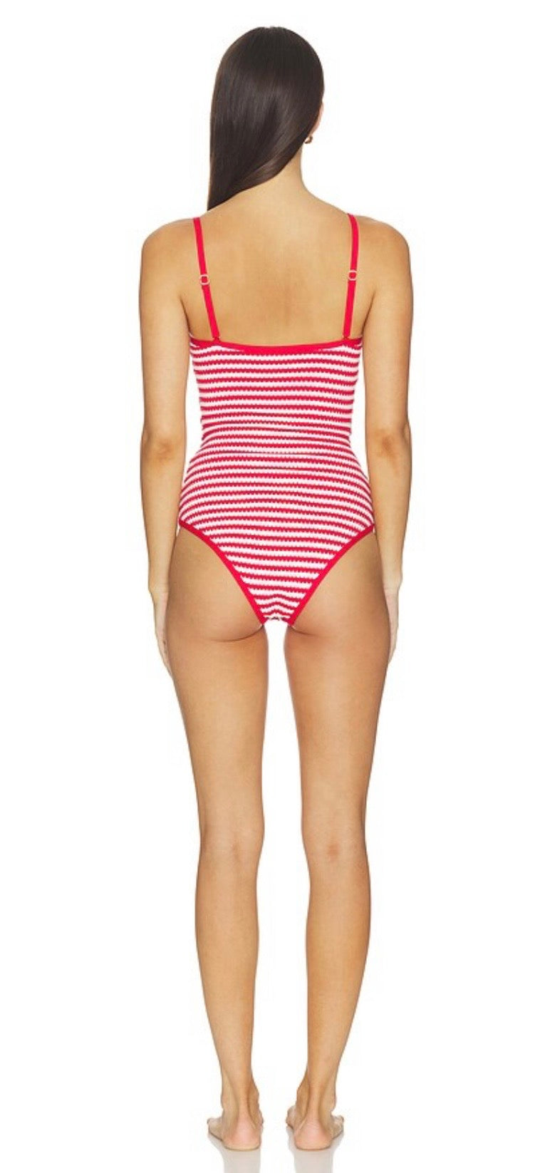 Hayes one piece - crimson stripe