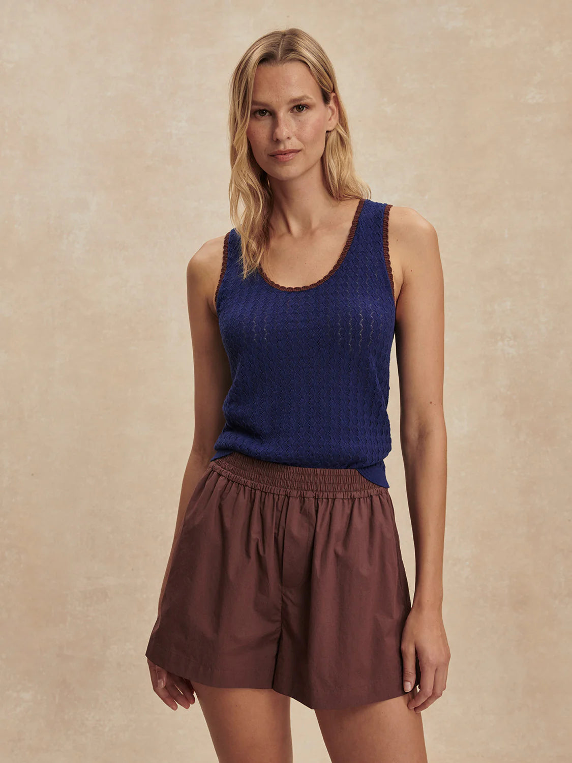 Jocey Knit top - Bright Navy