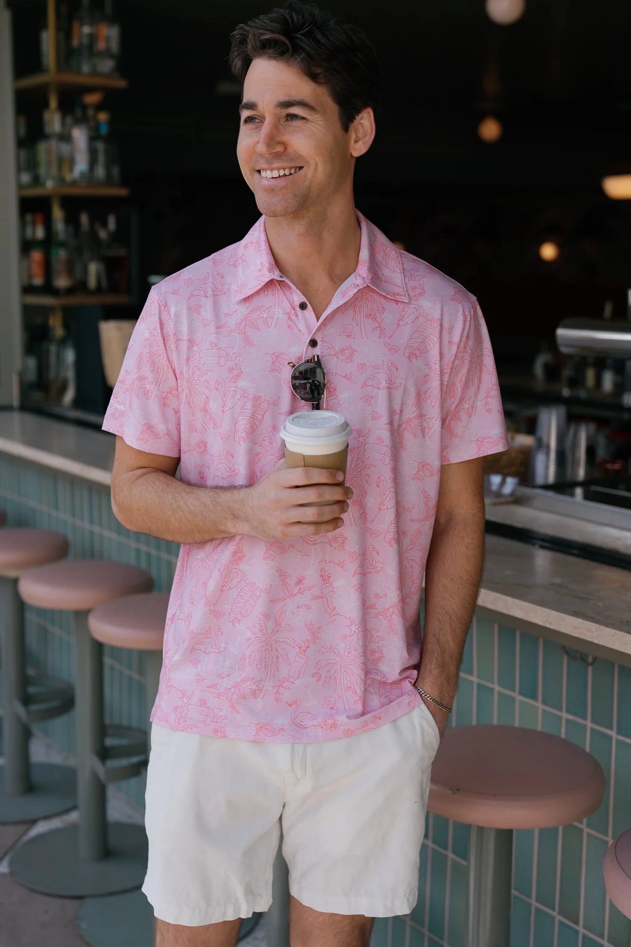 The 19th Hole - Pink Golf Shirt