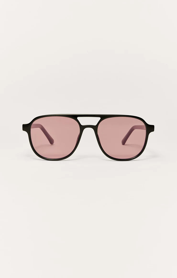 Tourist Polished Black - Pink Polarized