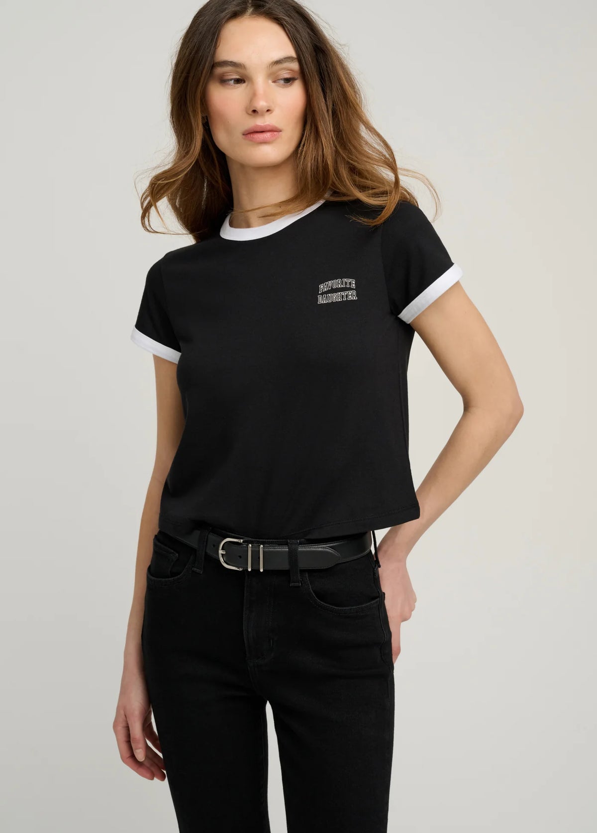 The Cropped Favorite Daughter Ringer Tee