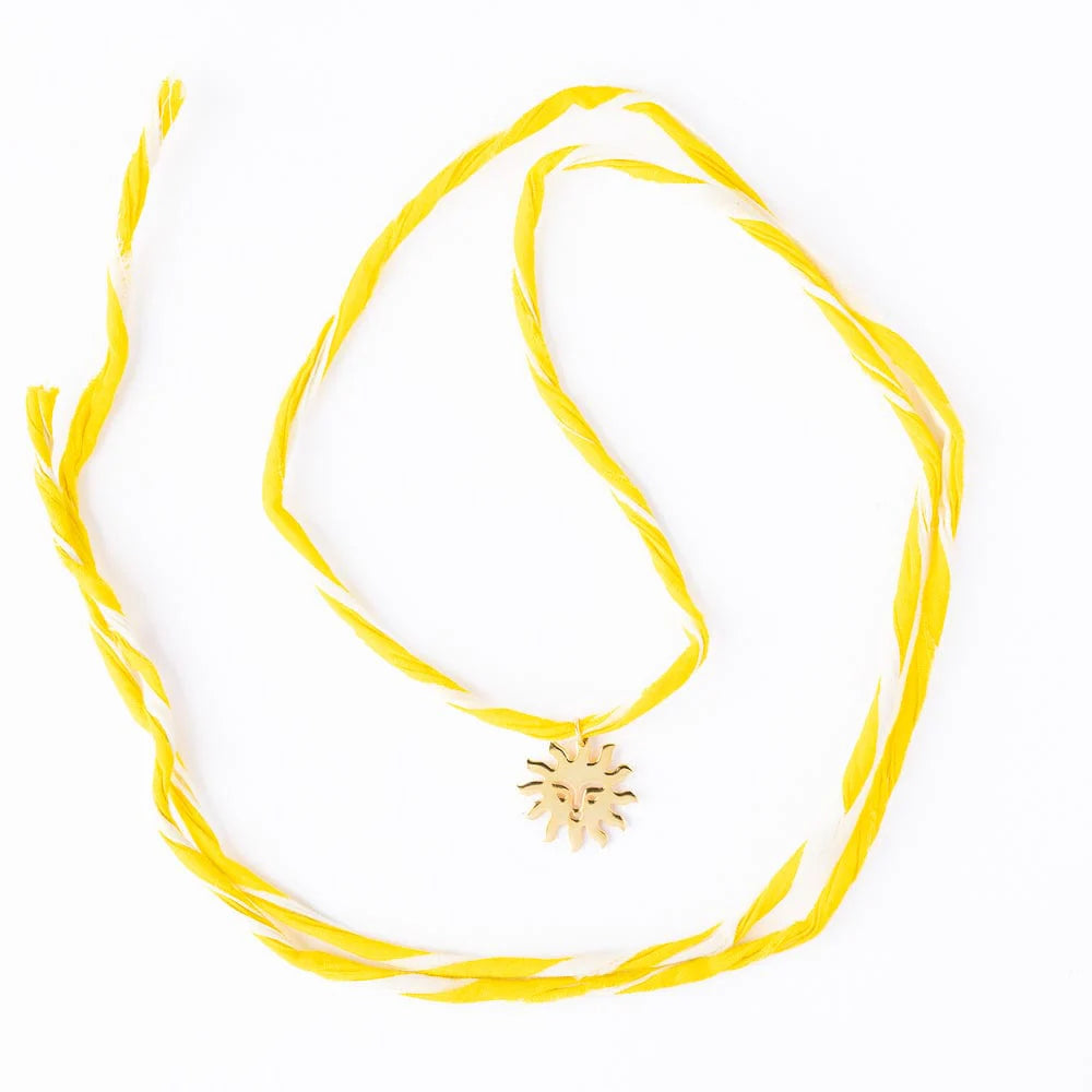 Fiona Twisted Wrap Bracelet with Sun Charm