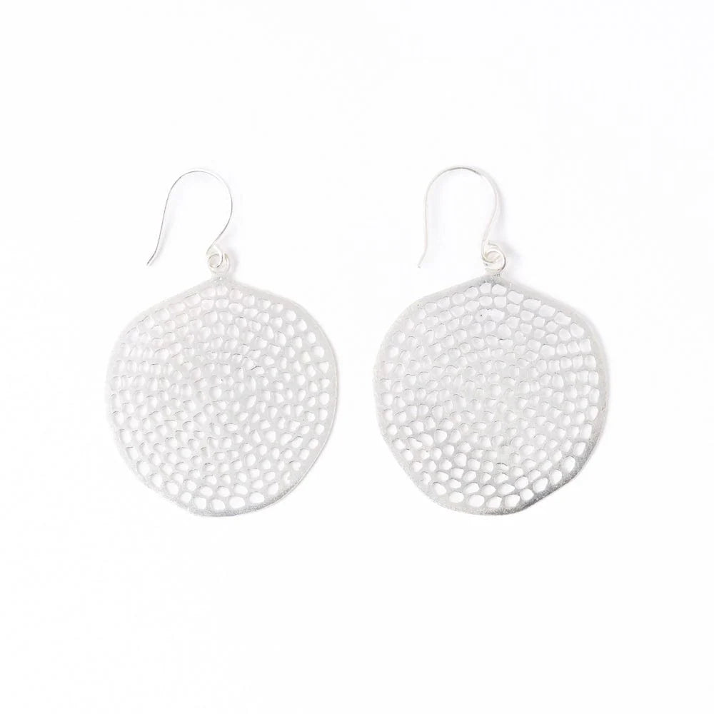 Gretchen Large Circle with Holes Earrings