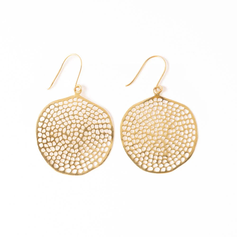 Gretchen Large Circle with Holes Earrings