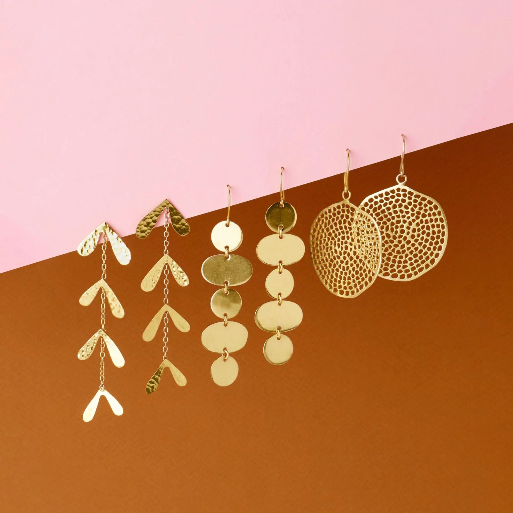 Gretchen Large Circle with Holes Earrings