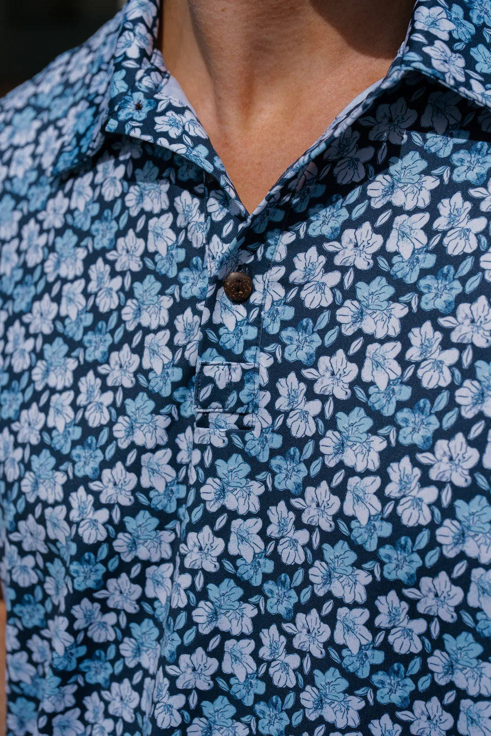 The Azaleas - Navy Golf Shirt