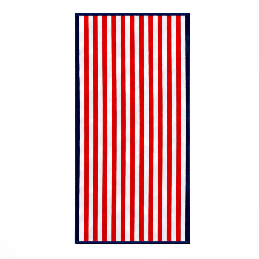 Oversized Striped Beach Towel in Red and Navy