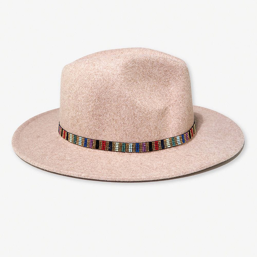 Sarah Vertical Stripes Beaded Stretch Hat Band Multicolor